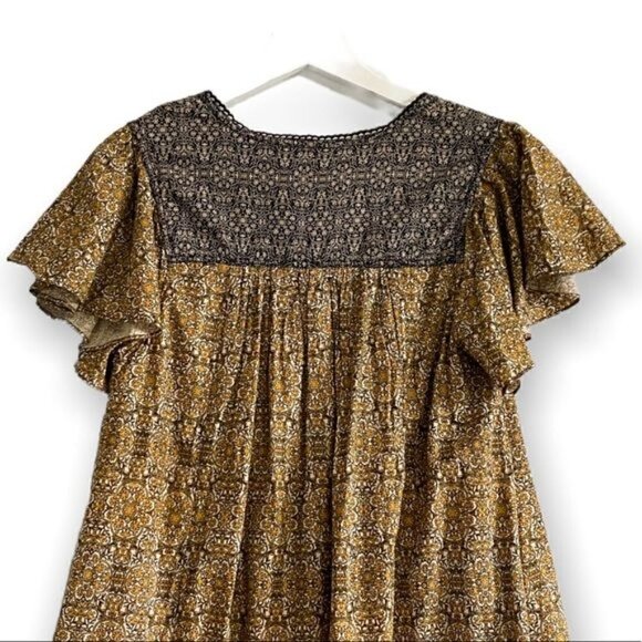 Anthropologie Astrid tunic mini dress Size XS in black motif. New with tag - Picture 9 of 14